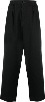 Mid-Rise Tapered-Leg Cotton Trousers-AB