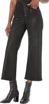 Anessa Exposed Button Fly in Black Fog Luxe Coating (Black Fog Luxe Coating) Women's Jeans