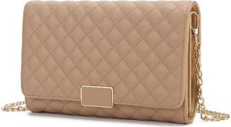 Gretchen Quilted Vegan Leather Women’s Envelope Clutch Crossbody