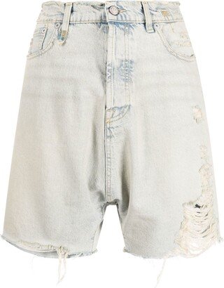 Distressed Boyfriend-Cut Shorts