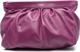 Luz ruched clutch bag