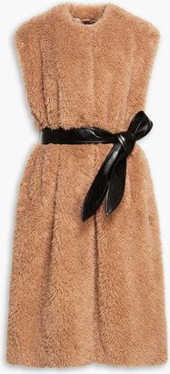 Denise belted faux shearling vest