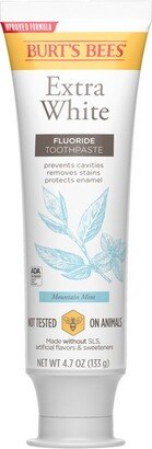 Crest Burt's Bees Extra White Fluoride Natural Toothpaste - Mountain Mint - 4.7oz