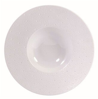 Ecume Large White Rim Soup Plate, 10.6