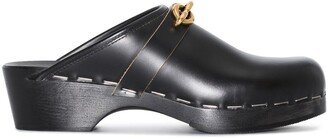 Le Maillon 50mm leather clogs