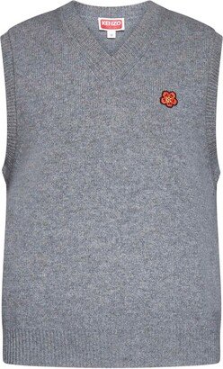 Boke Flower V-Neck Knitted Vest