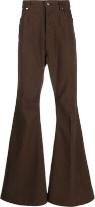 Button-Up Organic Cotton Flared Trousers