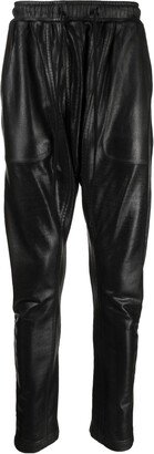 Straight-Leg Leather-Look Trousers