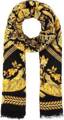 Baroque Pattern Knitted Scarf-AA