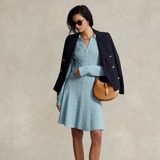 Cable-Knit Wool-Cashmere Sweater Dress