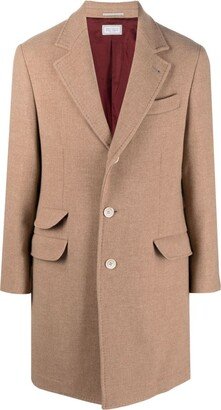 Single-Breasted Wool Coat-DB