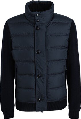 Wool Bonded Hybrid Fleece Down Jacket Midnight Blue