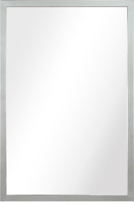 Contempo Polished Stainless Steel Rectangular Wall Mirror, 20 x 30