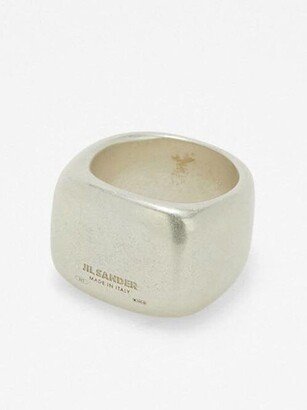 Logo-Engraved Chunky-Band Ring