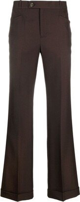 Mid-Rise Straight-Leg Trousers-CI