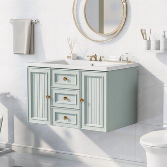 TONWIN 30 Wall Mounted Bathroom Vanity with Sink Combo