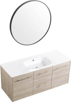 TONWIN 48 Inch Wall Mounted Bathroom Vanity