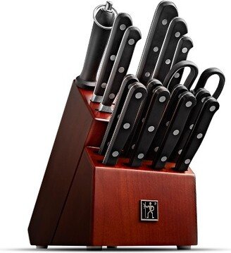 Classic Precision 16-Piece Kitchen Knife Set with Block, Chef Knife, Steak Knife Set