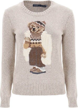 Polo Bear Intarsia-Knit Crewneck Jumper