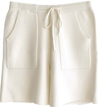 Zenzee Cashmere Cargo Pocket Shorts - Ivory