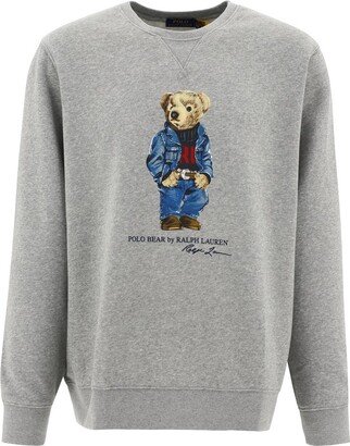 Bear Embroidered Crewneck Sweatshirt