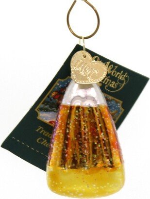 Candy Corn - One Glass Ornament 2 Inches - Ornament Halloween - 26084. - Glass - Orange