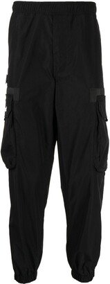 Elasticated-Waistband Tapered-Leg Pants