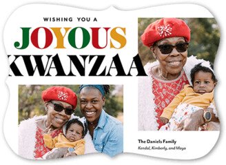 Kwanzaa Cards: Joyous Dreams Kwanzaa Card, White, 5X7, Kwanzaa, Matte, Signature Smooth Cardstock, Bracket