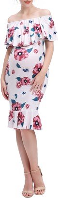 Kyla Floral Mermaid Hem Maternity/Nursing Dress