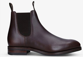 Mens Dark Brown Chatsworth Leather Chelsea Boots