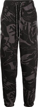 Graphic-Print Tapered Trousers