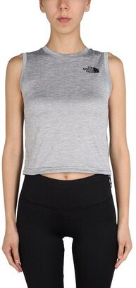 Logo Printed Cropped Top-AB