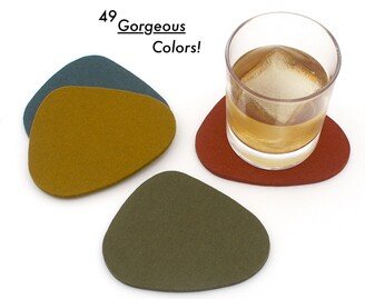 Mid Century Modern Felt Coasters Merino Wool Mcm Retro Drink Coaster Set 5mm