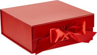 Medium Collapsible Box w/ Bow Red