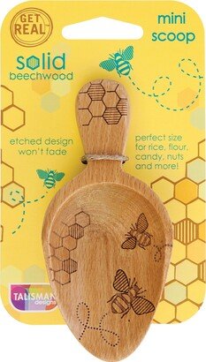 Laser Etched Beechwood Mini Scoop, Honey Bee Collection