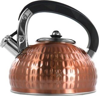 MegaChef 3 Liter Stovetop Whistling Stovetop Kettle in Copper