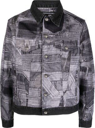 Patchwork-Design Denim Jacket