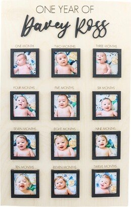 One Year Of Baby Photo Board, One Milestone Photos, Modern Book, Infant Monthly Holder, Photos