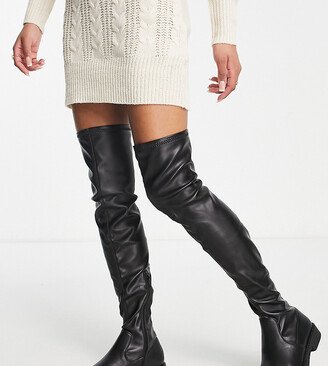 Petite Kalani over the knee boots in black