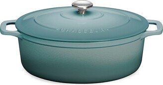 French Home Laguiole Chasseur 7.25-Quart Oval French Enameled Cast Iron Dutch Oven-AA