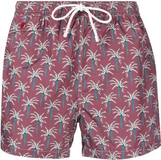 Graphic-Print Swim Shorts-AE