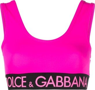 Logo-Waistband Sports Bra-AA