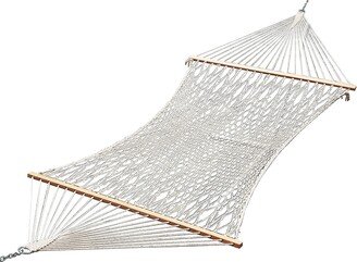 Bahia Brazilian Patio Hammock Crochet Cotton Hammock Set Single Hammock for One Person Outdoor Patio Swing Chair - Natural - N/A