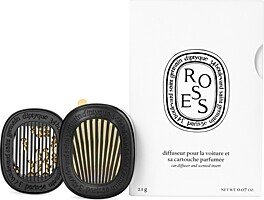 Roses Car Fragrance Diffuser and Refill Insert Set 0.07 oz.