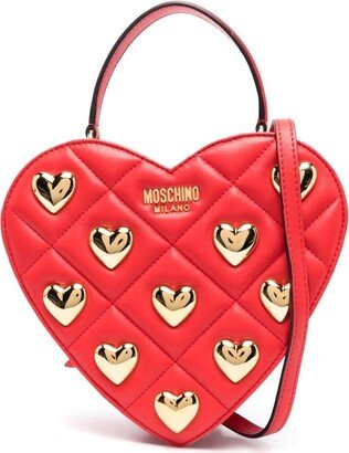 Heart-Stud Diamond-Quilt Bag