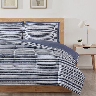 Style 212 Stripe Blue/Grey 7 Piece Bed in a Bag