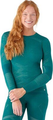 Intraknit Merino 200 Crew (Emerald/White) Women's Clothing