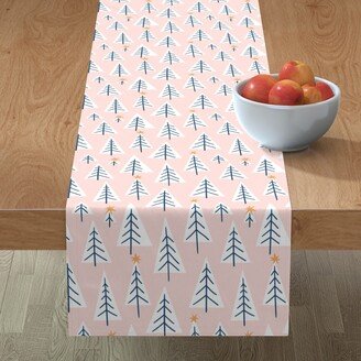 Table Runners: Christmas Tree Forest - Pink Table Runner, 72X16, Pink