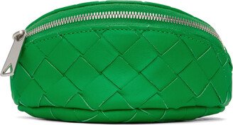 Green Intrecciato Wrist Pouch-AA