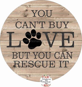 Round Pet Wreath Sign, Faux Wood Dog Paws Personalize It By Pam, Signs, Door Decor